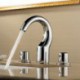 Sink Tap Widespread with Chrome Two Handles Three Holes