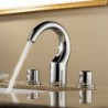 Sink Tap Widespread with Chrome Two Handles Three Holes