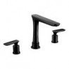 Widespread Two Handles Three Holes in Painting Bathroom Sink Tap