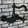 Wall Mounted Two Handles Two Holes with Oil-rubbed Bronze Kitchen Tap