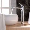 Brass Chrome Finish Bathroom Sink Tap Single Handle Tall Tap