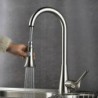 Kitchen Tap Contemporary Pullout Spray/Sidespray/Pre Rinse Brass Nickel Brushed