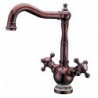 Centerset Two Handles One Hole in Rose Gold Bathroom Sink Tap