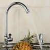 360 Degree Rotatable Stylish Chromed Brass Kitchen Tap - Silver