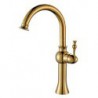 Vessel Single Handle One Hole in Antique Brass Bathroom Sink Tap