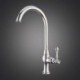 Contemporary Chrome Finish One Hole Single Handle Kitchen Tap