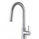Traditional Solid Brass Single Handle Pull Down Kitchen Tap Chrome