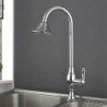 Deck Mounted Single Handle One Hole with Chrome Kitchen Tap