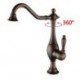 Shengbaier Vintage Style Antique Cooper Finish Curve Design Kitchen Tap