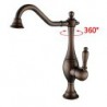 Shengbaier Vintage Style Antique Cooper Finish Curve Design Kitchen Tap