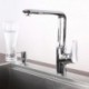 Brass Chrome Finish Kitchen Tap Single Handle Deck Mounted