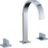 Widespread Two Handles Three Holes in Chrome Bathroom Sink Tap