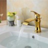 Fashion Waterfall Brass Ti-PVD Bathroom Sink Tap - Golden