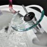 Contemporary Fashion Bathroom Glass Circle Waterfall Basin Tap