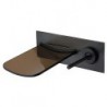 Wall Mounted Single Handle Two Holes in Oil-rubbed Bronze Bathroom Sink Tap