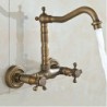 Wall Mounted Double-Handle  Antique Bathroom Basin or Bathtub Tap