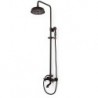 Oil-rubbed Bronze Wall Mount Waterfall Rain + Handheld Shower Tap