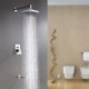 Shower Tap Wall Mount with Chrome Single Handle Three Holes