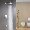 Shower Tap Wall Mount with Chrome Single Handle Three Holes