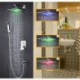 Shower Tap Contemporary LED / Thermostatic / Rain Shower / Handshower Included Brass Chrome