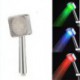 3-Color ABS Temperature Detectable LED Color Changing Hand Shower