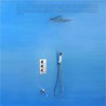 10'' High Quality Brass Thermostatic Mixing Valve Wall Mounted Three Functoins Shower Set Tap