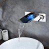 Wall Mounted Single Handle Two Holes in Chrome Bathroom Sink Tap