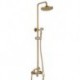 Personalized Shower Tap Set in Contemporary style Single Handle Wall Mount Ti-PVD