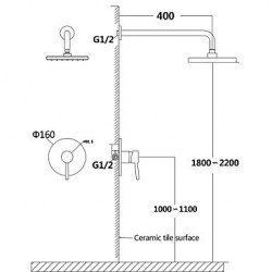 Shengbaier Wall Mount Rain...