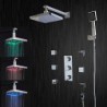 LED Wall Mount Chrome Shower Tap with BodySprays (Chrome Finish)